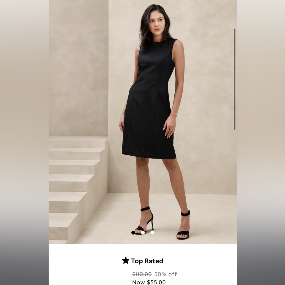 Sculpted Knee Length Sheath Dress